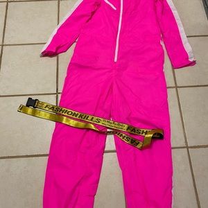 Snow suit medium size hot pink